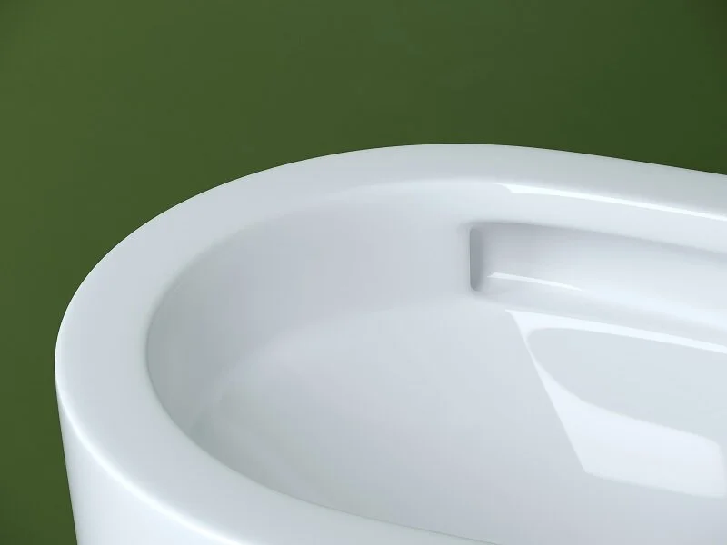 Унитаз подвесной Ceramica Nova Ulma белый CN4006T (детальная фотография), современные, hi-tech, круглые