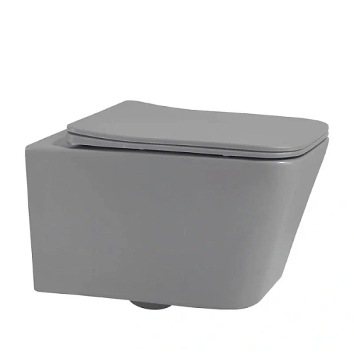 Унитаз подвесной Abber Rechteck серый матовый - фото 2
