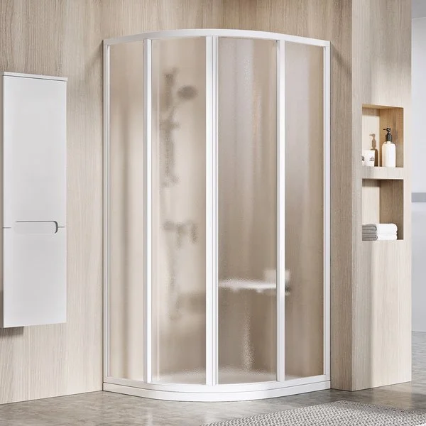 Полукруглый душевой уголок, профиль белый, стекло грейп, Ravak Supernova SKCP4-90 31170100ZG (детальная фотография)