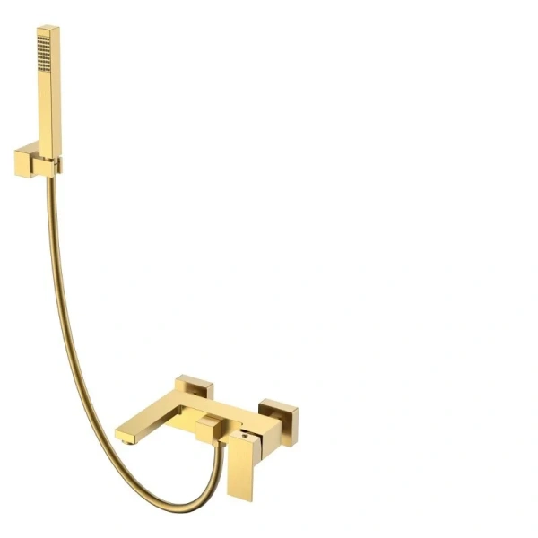 Смеситель для ванны Boheme Qubic золото матовое 473-MG (детальная фотография)