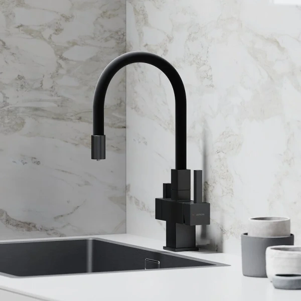Смеситель для кухни Sancos Arno черный матовый SC4005MB (детальная фотография), черные