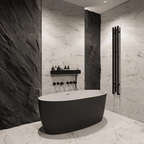 Ванна акриловая Corpa Nera Bosso CN130104, 170 х 76 см, черный матовый (детальная фотография), 170 см