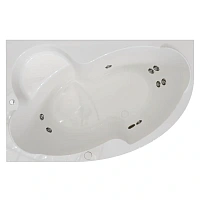 Гидромассажная ванна Радомир Ирма 2-80-2-1-0-229/2-80-2-2-0-229, 160 x 105 см, L/R, рама-подставка, фронтальная панель, полотенцедержатель, слив-перелив, гидромассаж Релакс хром КУ 100, белая