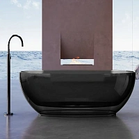Ванна из полиэфирной смолы Abber Kristall 170x75 см черная