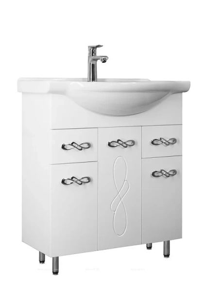 Тумба под раковину напольная Style Line Венеция 75 см белая ЛС-00002282 (детальная фотография)