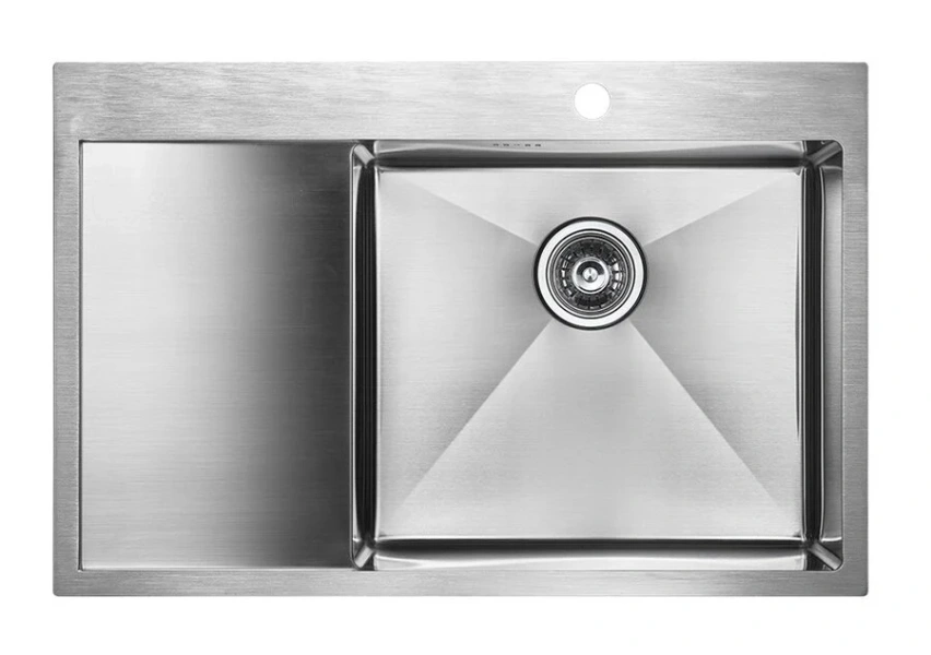 Мойка для кухни Paulmark Atlan PM217851 78 см прямоугольная (детальная фотография), матовая нержавейка, другие