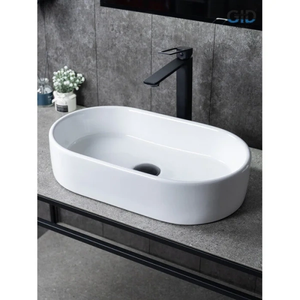 Раковина GID Lago N9020 53 см белая 51209 (детальная фотография), 55 см