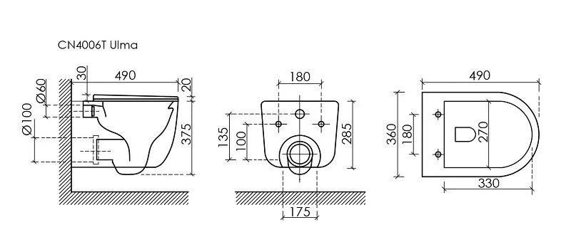 Схема (детальная фотография), с горизонтальным, прямым выпуском, с прямым выпуском