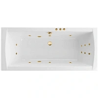 Ванна гидромассажная Excellent Aquaria Lux Smart 180 x 80 см, белый/золото, WAEX.AQU18.SMART.GL