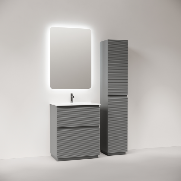 Тумба под раковину напольная Sancos Folk Floor 70 см ergraut soft FL70FES (детальная фотография), моноблок