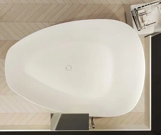 Ванна из искусственного камня Riho Toledo 158 x 110 см B126001105, белая (детальная фотография), белые