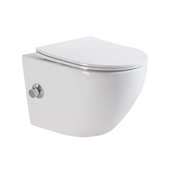 Унитаз подвесной BelBagno Uno с функцией биде BB3105CHR-BS/SC (детальная фотография)
