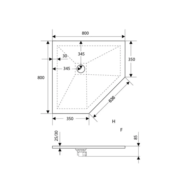 Душевой поддон RGW Stone Tray ST/T-G 80x80 см графит 16155088-02 (детальная фотография), недорогие