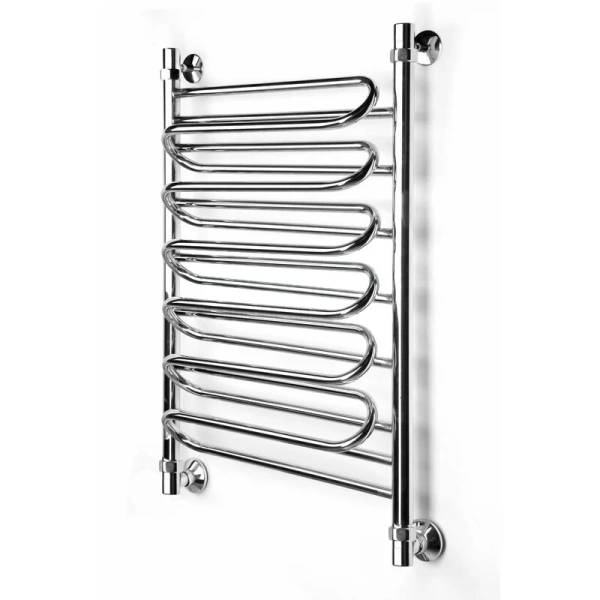 Полотенцесушитель водяной Ника Curve 80x40 см хром ЛЗ Г 80/40 (детальная фотография), хром