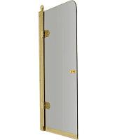 Душевая шторка левая, прозрачное стекло, фурнитура светлое золото, Devon&Devon Savoy