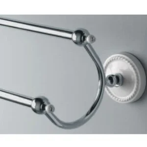 Полотенцедержатель для ванной двойной, цвет хром, Devon&Devon Dorothy DOR412CR (детальная фотография)