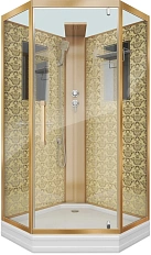 Душевая кабина Niagara Luxe 90х90 см золото