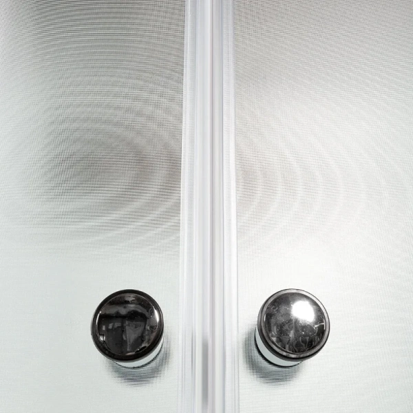 Душевая кабина Deto D120х80 см без крыши (детальная фотография), со стеклянными задними стенками