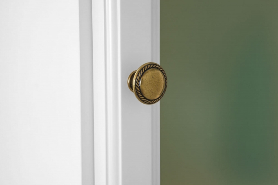 Пенал для ванной, петли справа, цвет белый матовый, фурнитура бронза, La Beaute Michel CMI.Dx.LBO.O.BR (детальная фотография), по запросу index_2