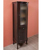 Шкаф, петли справа, цвет тёмное дерево глянец, фурнитура состаренное серебро, La Beaute Joanna