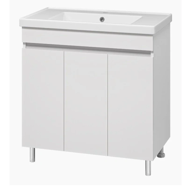 Тумба под раковину напольная Misty Енисей 80 см белая Э-Ени01080-012 (детальная фотография), моноблок