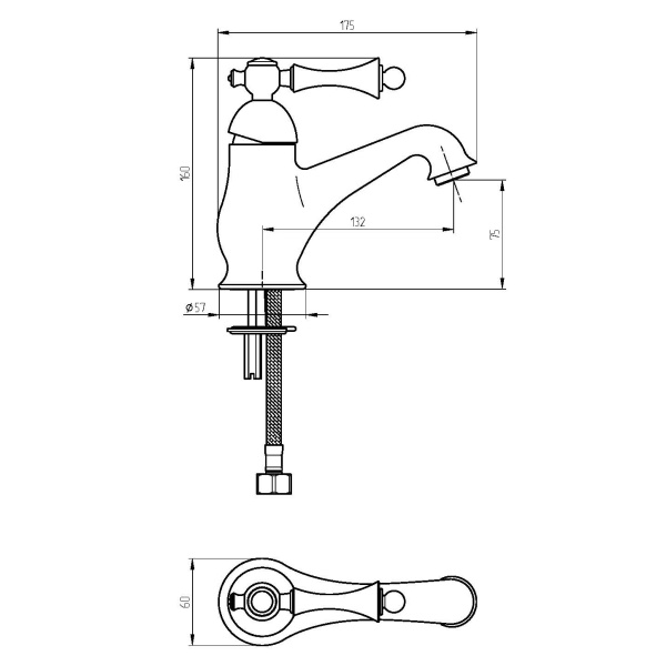Схема (детальная фотография), для раковины