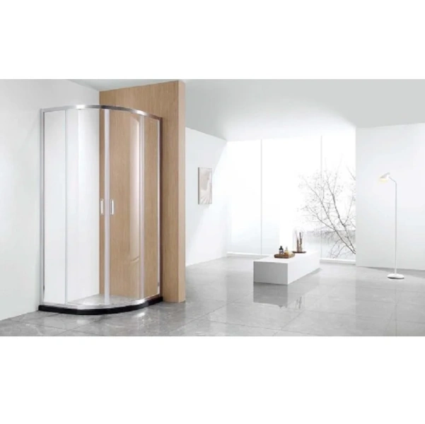 Душевой уголок Акватек 100x100 см профиль хром, стекло прозрачное AQ ARI RO 10020CH (детальная фотография)