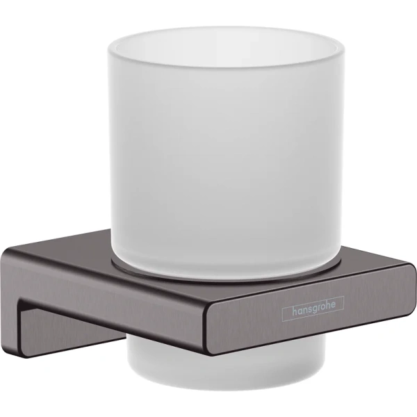 Стакан для ванной Hansgrohe AddStoris шлифованный черный хром 41749340 (детальная фотография)