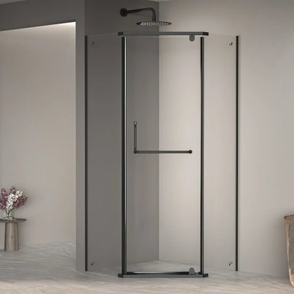 Душевой уголок RGW Passage PA-081B 90x90 см профиль черный, стекло прозрачное 35088199-14 (детальная фотография)