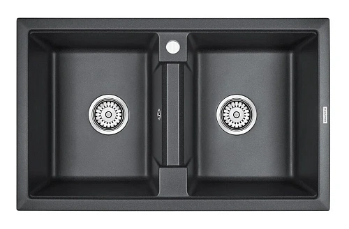 Мойка для кухни Paulmark Zwilling 81 см черная - фото 3