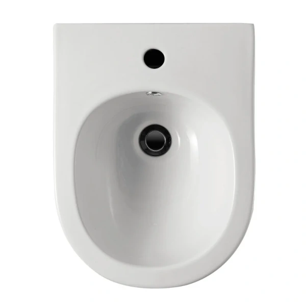 Биде подвесное Abber BEQUEM белое AC1150 (детальная фотография), круглой формы