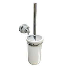 Ёршик для ванной, белая керамика, фурнитура железо, Nicolazzi Teide