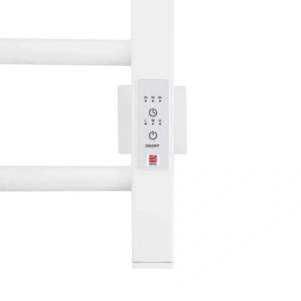 Полотенцесушитель электрический Energy Relo 50x80 см белый матовый EETR0RELO08050R903M (детальная фотография), лесенка, вертикальные