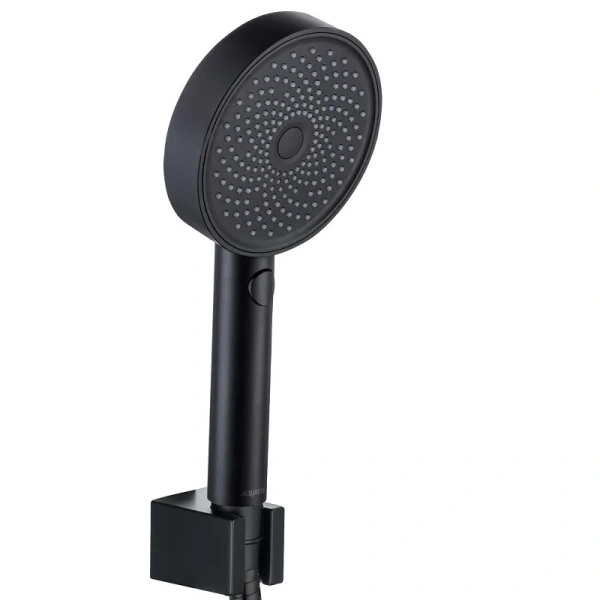 Душевой комплект Акватек Ника черный матовый AQ1834MB (детальная фотография), современные, hi-tech