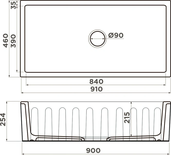 Мойка для кухни Omoikiri Mikura 91-WH 91 см белая 4997086 (детальная фотография), врезные