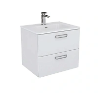 Тумба с раковиной подвесная IDDIS Brick 60 см с двумя выдвижными ящиками