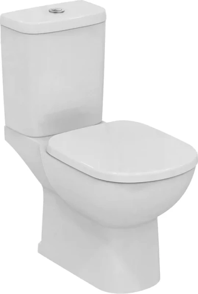 Чаша для унитаза-компакта Ideal Standard Tempo для монтажа с бачком, белая T331201 (детальная фотография), круглой формы