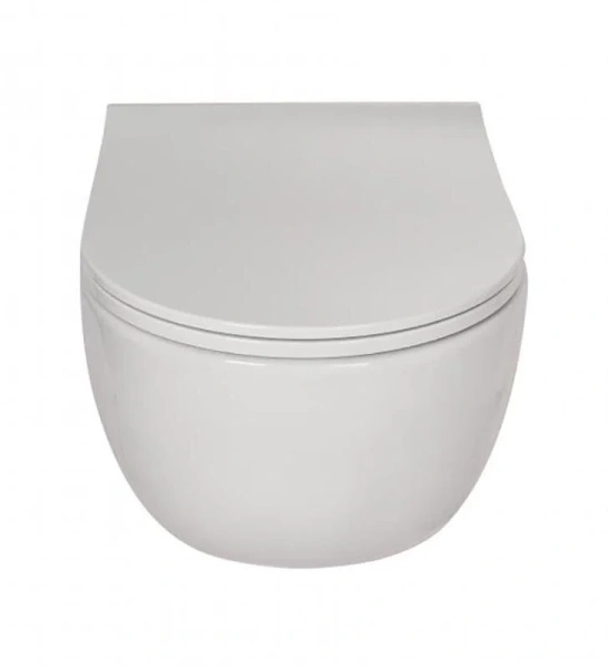 Унитаз подвесной BERGES Ego безободковый 082111 (детальная фотография), современные, hi-tech, круглые