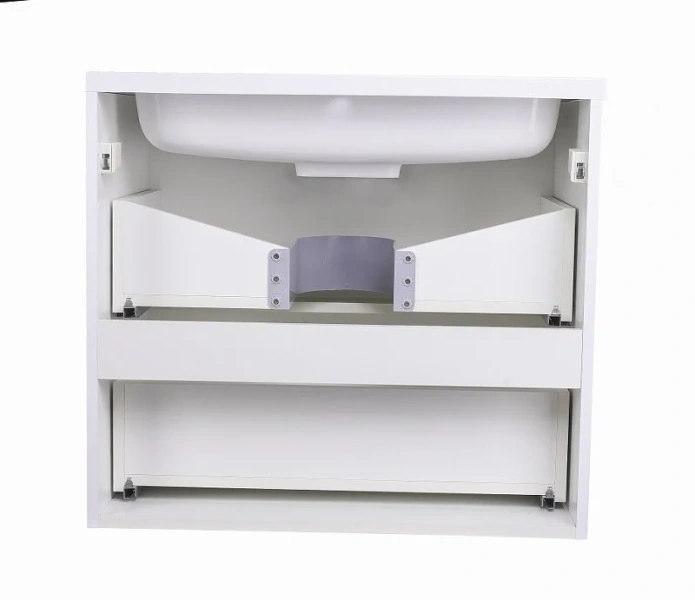 Тумба с раковиной подвесная Style Line Каре СС-00002269 70 см с двумя ящиками (детальная фотография), комплект (набор)