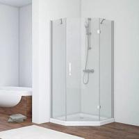 Душевой уголок профиль матовый хром стекло прозрачное Vegas-glass