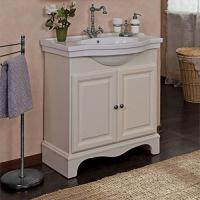 Тумба под раковину, цвет слоновая кость матовый, фурнитура состареное серебро, La Beaute Michel