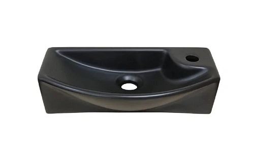 Раковина SantiLine 46 см левосторонняя черная - фото 1