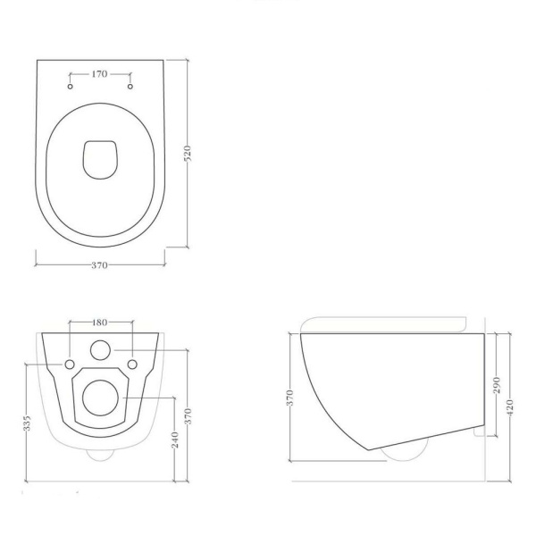 Схема (детальная фотография), без бачка, со скрытым бачком