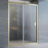 Душевая дверь профиль золотой стекло шиншилла Vegas-glass