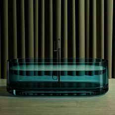 Ванна из полиэфирной смолы Abber Kristall 170x75 см бирюзовая