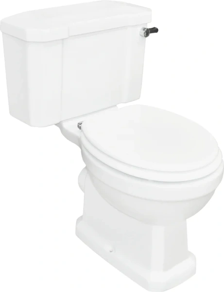 Чаша для унитаза-компакта BelBagno Trevi с горизонтальным выпуском BB135CP (детальная фотография), классические, ретро, круглые