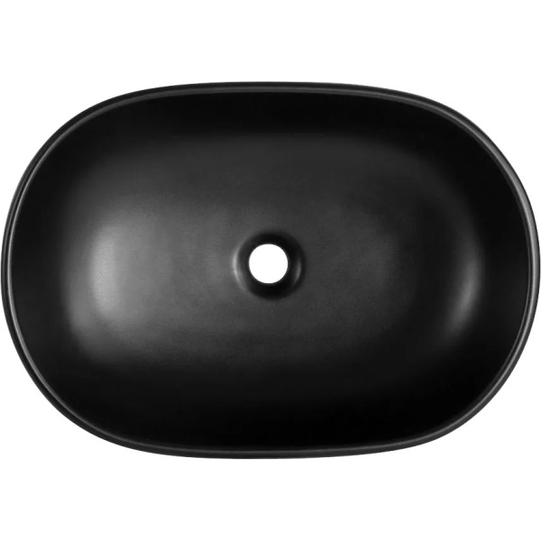 Раковина BelBagno 60 см накладная черная матовая BB1084-H301 (детальная фотография), в форме чаши, круглой формы