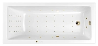 Ванна гидромассажная Whitecross Wave 160 x 80 см, NANO, золото, белый, 0101.160080.100.NANO.GL