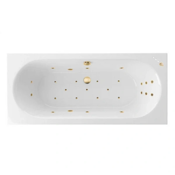 Ванна гидромассажная Excellent Oceana Slim Ultra 160 x 75 см, белый/золото, WAEX.OCE16S.ULTRA.GL (детальная фотография), акриловые
