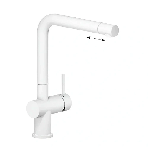 Смеситель для кухни Nobili Live белый матовый - фото 2